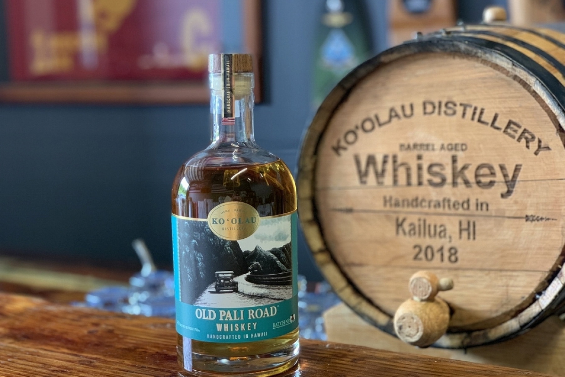 ハワイ史上初の本格ウイスキー蒸溜所
「コオラウ・ディスティラリー」へ。
